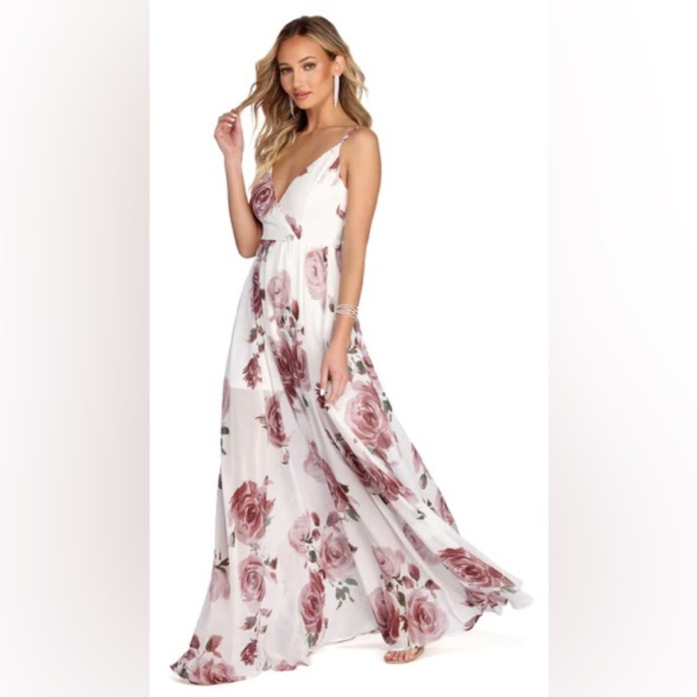 Windsor Zara Rose Chiffon Dress